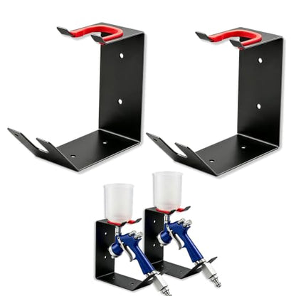 2Pcs Heavy-Duty Paint Gun & Spray Gun Wall Mount Stand with Wall Mount – DIY & Garage