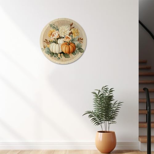 Fall Pumpkin Wall Decorative Plates - Sunflower Harvest 10 Inch PE--14