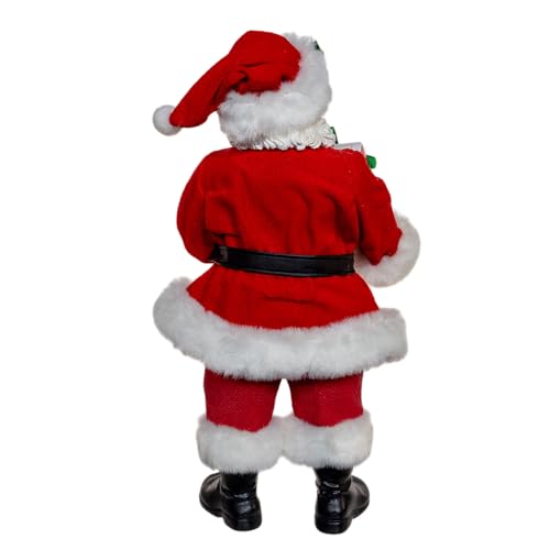Festive Santa Figurine with Donuts - 10.5-inch Holiday Decor