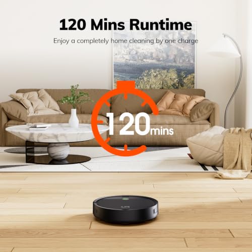 ILIFE V2 Robot Vacuum Cleaner Black - Tangle-Free Suction, Pet Hair