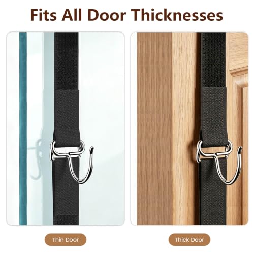 Adjustable Wreath Hanging Hook No Door Damage Black Variation