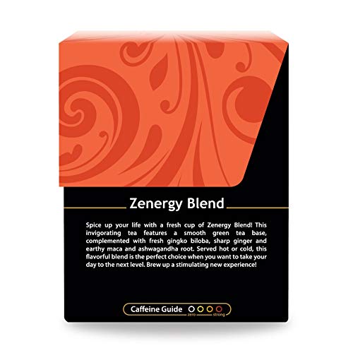 Buddha Teas Organic Zenergy Blend - OU Kosher, USDA Organic, CCOF Organic, 18 Bleach-Free Tea Bags