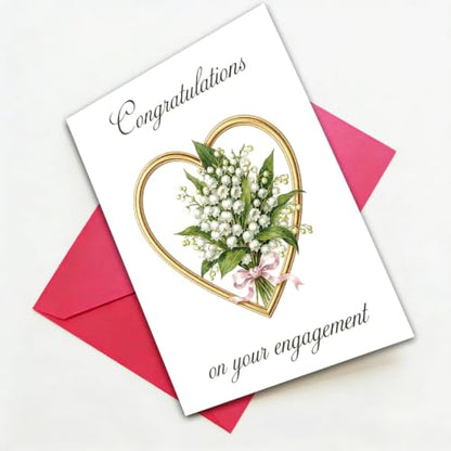 Engagement Card for Newly Engaged Couple - Congratulations Gift WX-488