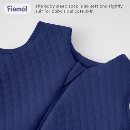 Baby Sleep Sack 0-6 Months 2.5 Tog Quilted Wearable Blanket - Blue, Small