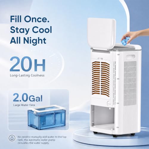 Windowless Portable Evaporative Air Cooler FK2508Y with Remote & 16Ft Control