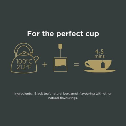 Taylors of Harrogate Earl Grey, Black Tea, Pillow Bags, 50 Count (Pack of 1), Fragrant, Delicate & Light, Caffeinated, Enjoy Hot or Iced, 50 Teabags