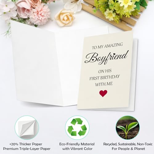 Funny Birthday Card for Boyfriend - Romantic Greeting Card from Girlfriend