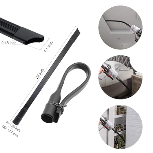 11 Pcs Household Vacuum Attachments for Shop Vac Accessories - 2 1/2" to 1 1/4" Vacuum Hose Adapter, 1 7/8" to 1" Adapter for Shop Vac, 1 1/4" Vacuum Brush Flexible Crevice Tool