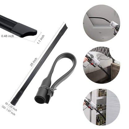 11 Pcs Household Vacuum Attachments for Shop Vac Accessories - 2 1/2" to 1 1/4" Vacuum Hose Adapter, 1 7/8" to 1" Adapter for Shop Vac, 1 1/4" Vacuum Brush Flexible Crevice Tool