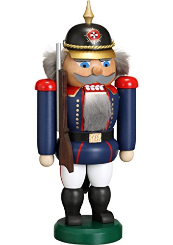 German Nutcracker Soldier Decor - 8 Inch Erzgebirge Wooden Figurine