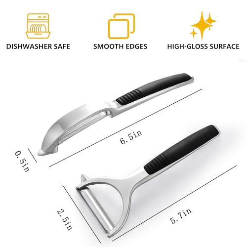 Vegetable Peeler Set - Y and I Shaped Kitchen Peelers for Potatoes