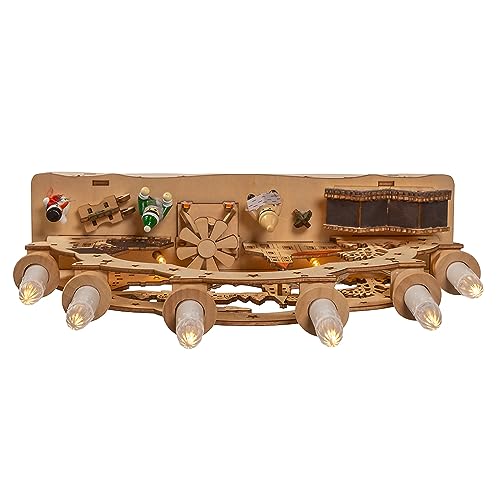 Battery Operated LED Musical Christmas Village with Motion - 10.2 Inch Holiday Decor