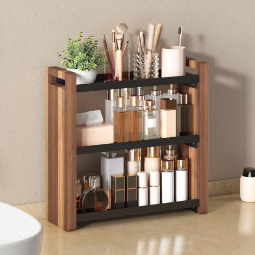 3-Tier Bathroom & Kitchen Countertop Organizer - Acacia