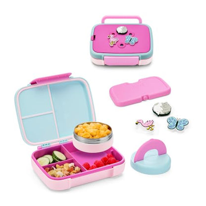 Large Kids Bento Box with Insulated Food Jar & Ice Pack - Razzmatazz