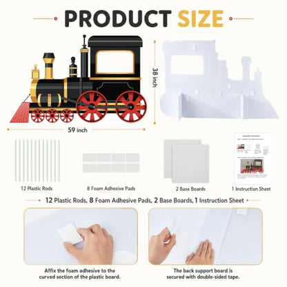 Life Size Train Cardboard Cutout for Events and Decorations