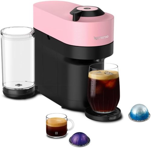 De'Longhi Nespresso Vertuo Pop+ Coffee & Espresso Maker - Stylish Candy Pink Design