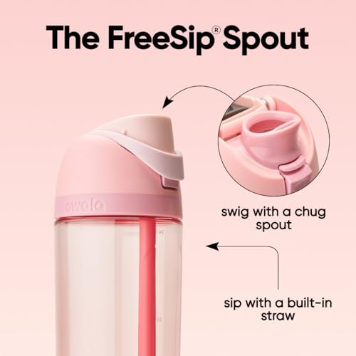 25 oz Tritan Water Bottle with Flip-Top Lid and Lock - Rose Quartz