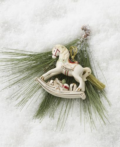Baby's First Christmas Vintage Rocking Horse Ornament - 2026 Dated Keepsake