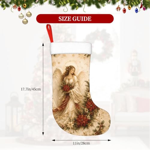 Christmas Stocking 18 Inch Hanging Holiday Decor for Fireplace Mantel