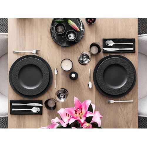 Villeroy & Boch Manufacture Rock Collection Coffee Cup, Premium Porcelain, Made in Germany, Dishwasher and Microwave Safe, 7.5 oz Capacity 3 in Tall, Black