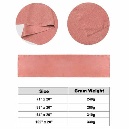102 x 20 Inch Coral Pink Satin Bed Runner Cal King Size - Modern Bedroom Decor