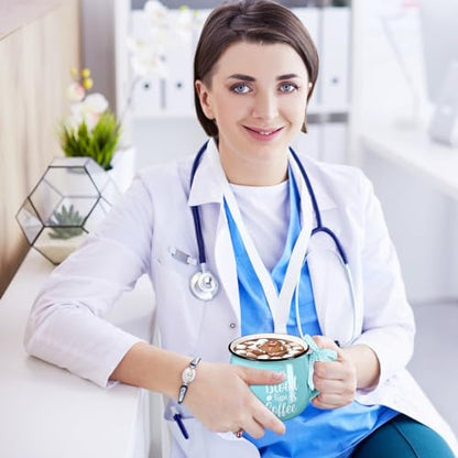 Colorful Nurse Appreciation Gift Mug Set - 6pcs 12oz Ceramic Cups for Nurses