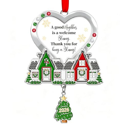 Neighbor Christmas Ornament - 2026 Keepsake for Neighborhood Gifts
