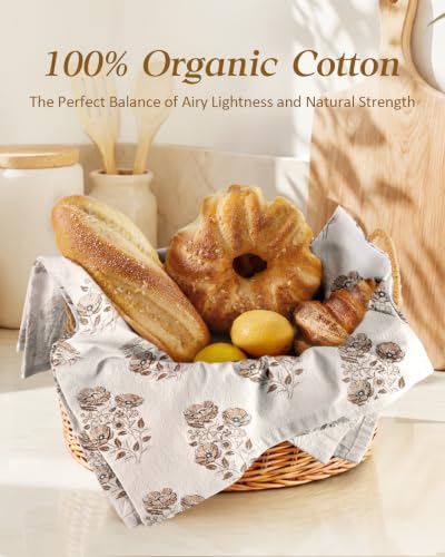 Muted Brown 150GSM Flour Sack Kitchen Towels - Set of 2