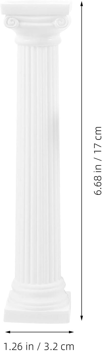 Roman Column Decorating Set - White Mini Columns for Home Décor & Photography Props | Nordic Classic Design