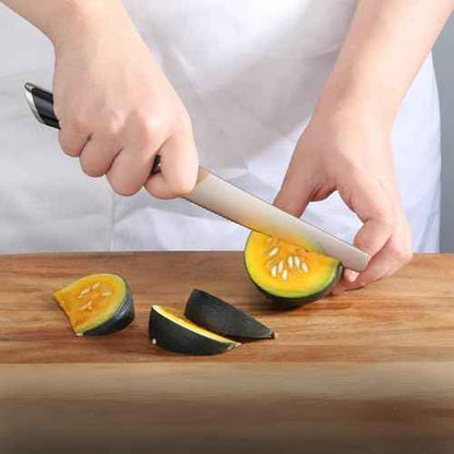 Cangshan HELENA Series 5-Inch Round-Tip Serrated Utility, Forged German Steel, Black, 505477