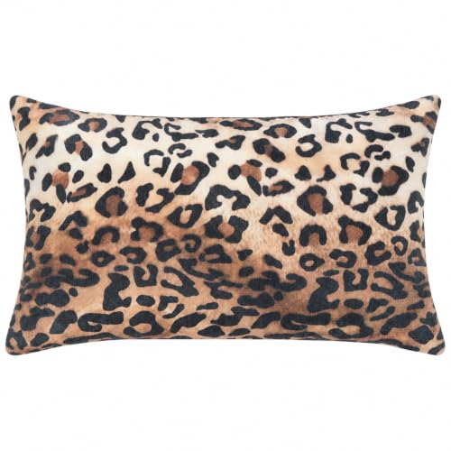 Leopard Print Lumbar Throw Pillow 12x20 with Insert - Modern Decor