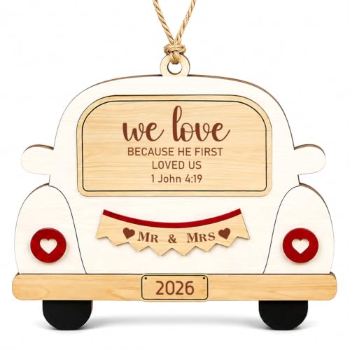 Love Christian Wedding Gift Ornament for Couples - Christmas Home Decor