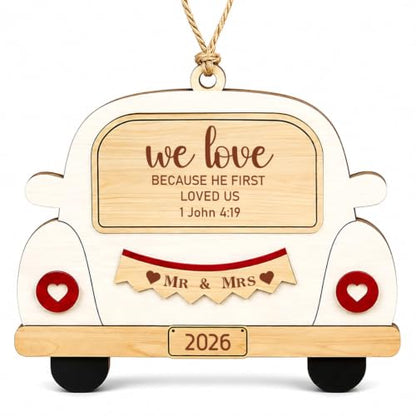 Love Christian Wedding Gift Ornament for Couples - Christmas Home Decor