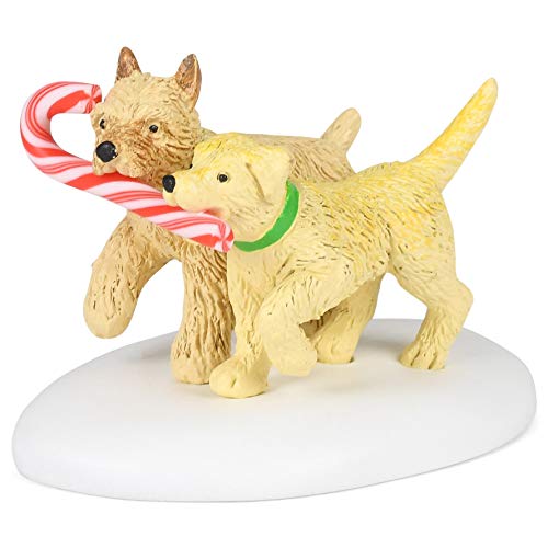 Peppermint Pups Village Figurine - Department 56 Holiday Collection, 1.375 Inch