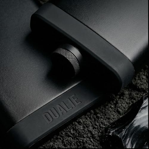 8 oz Stainless Steel Hip Flask with Silicone Grip - Travel Liquor Bottle for Men & Women