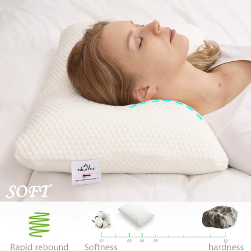 Natural Latex King Pillow - Pressure Relief Support Eco-Friendly Sleep