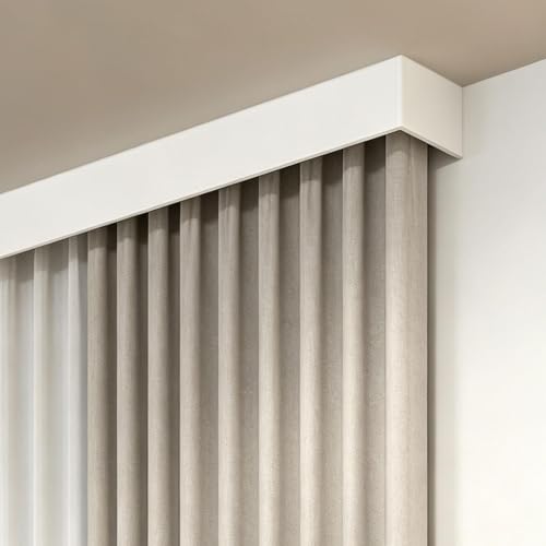 Wall Mount Curtain Pelmet Box Ceiling Double Track Cover 1.9m - Silver Finish