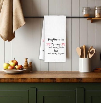Mom Daughter-in-Law Gifts Kitchen Towels Decorative 16x24 Inches - Mother’s Day Birthday Gift