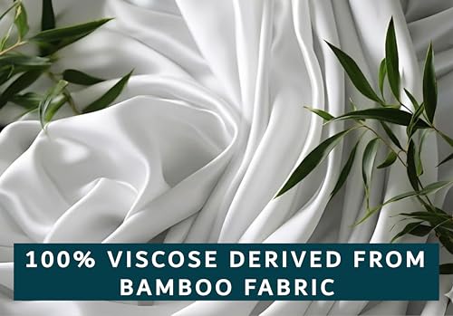 King Size Light Grey Fitted Sheet 100% Viscose Bamboo 800 TC - Deep Pocket