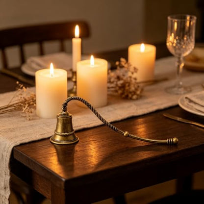 Vintage Gold Candle Snuffer - Safe Extinguishing Accessory for Candles - Andle Snuffer Dwb