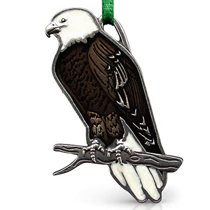 American Bald Eagle Pewter Ornament - Handcrafted USA, Tree or Home Decor (Variation: Bald Eagle)