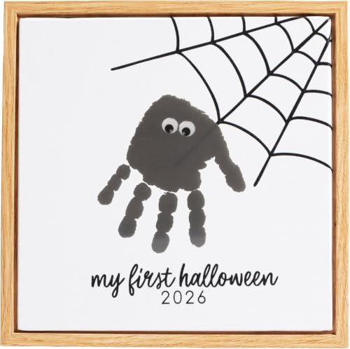 Baby Handprint Canvas Halloween Spider Keepsake - My First Halloween 2026