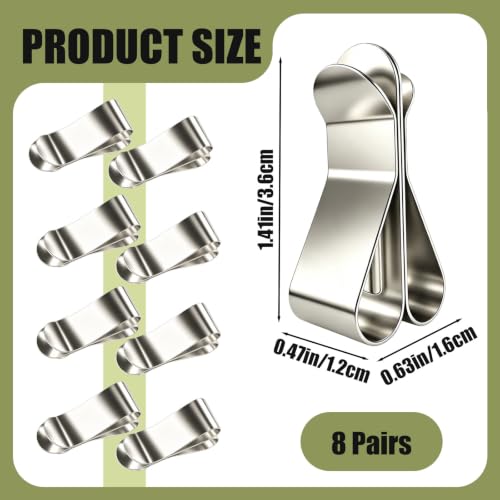 Magnetic Curtain Clips 8 Pairs for Holding Curtains Closed - No Drill