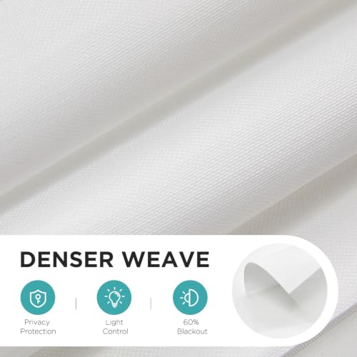 Joydeco Zebra Window Blinds - White, 27W x 64H, Upgraded Fabric, Cordless