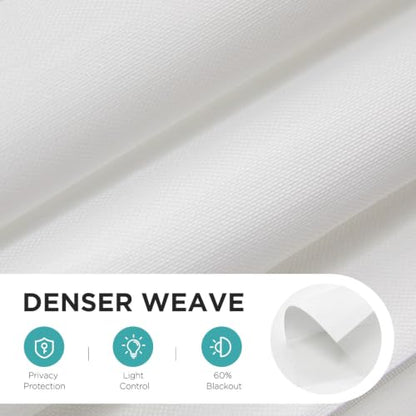 Joydeco Zebra Window Blinds - White, 27W x 64H, Upgraded Fabric, Cordless