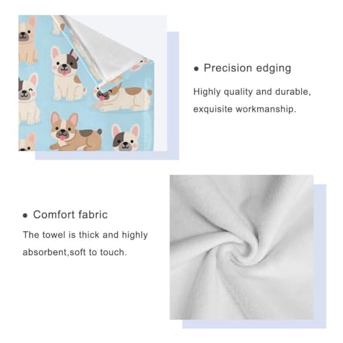 Cartoon Puppy Dogs Bath Towel Set - Cotton & Microfiber, Soft & Absorbent