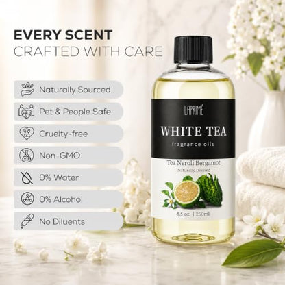 White Tea Luxury Diffuser Oil Refill 4.1 Fl Oz - Hotel-Inspired Fragrance