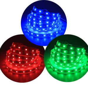 IP67 Waterproof RGB+Cold White LED Strip Lights 16.4ft 6000K-6500K DC 24V - RGBW