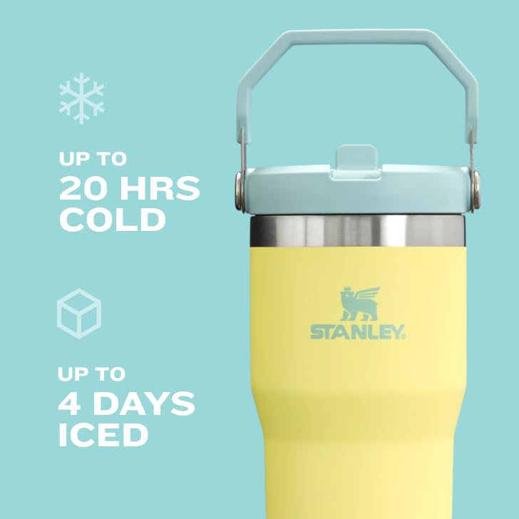 STANLEY IceFlow 2.0 Flip Straw Tumbler with Handle 40 oz | Twist On Lid and Flip Up Straw | Leak Resistant Water Bottle | Insulated Stainless Steel | BPA-Free | Rose Quartz