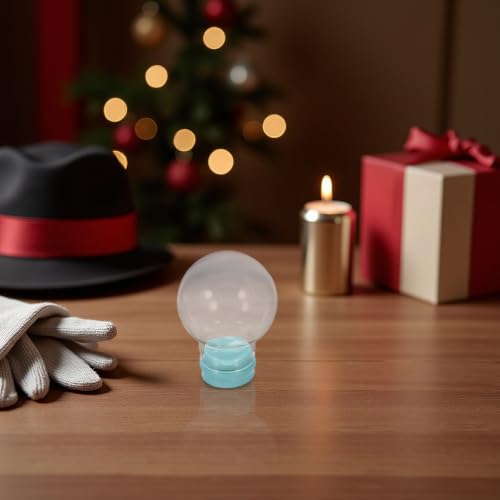 2 Pack Clear Glass Snow Globes Refillable DIY Christmas Ornaments